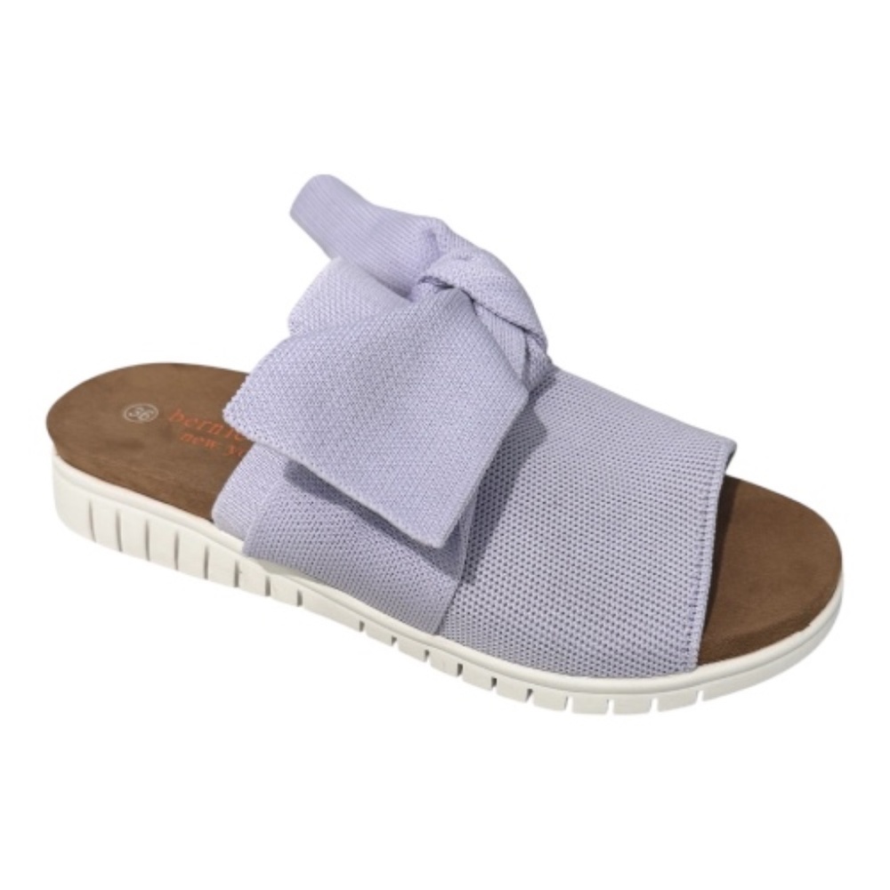 Bernie Mev Freesia Slide sandal, Light Lavender, Bow Detail, Comfort Footbed NWB
